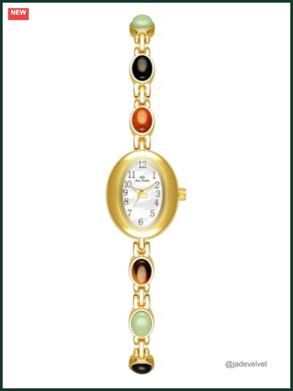 Luxury Vintage Gold Plated Watch Women Dainty Oval Bracelet Dress Quartz